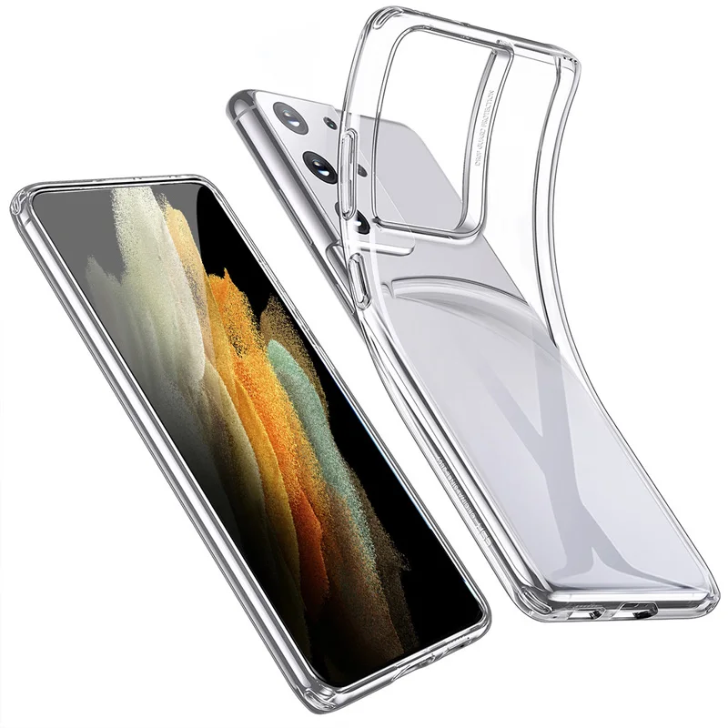 

Clear Case for Samsung Galaxy S21 Ultra S21 Plus S21 Ultra Transparent Soft TPU Silicone Case for Galaxy S21+ Phone Cases