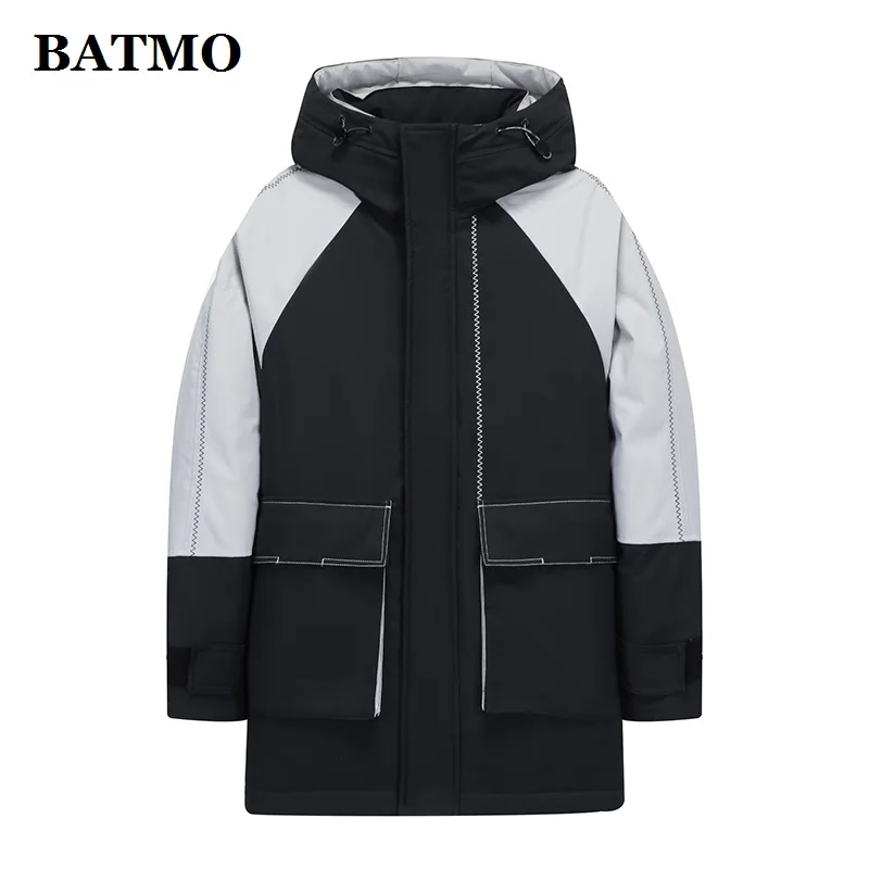 BATMO 2020 Новое поступление зимние куртки с капюшоном из 90% белого утиного пуха для