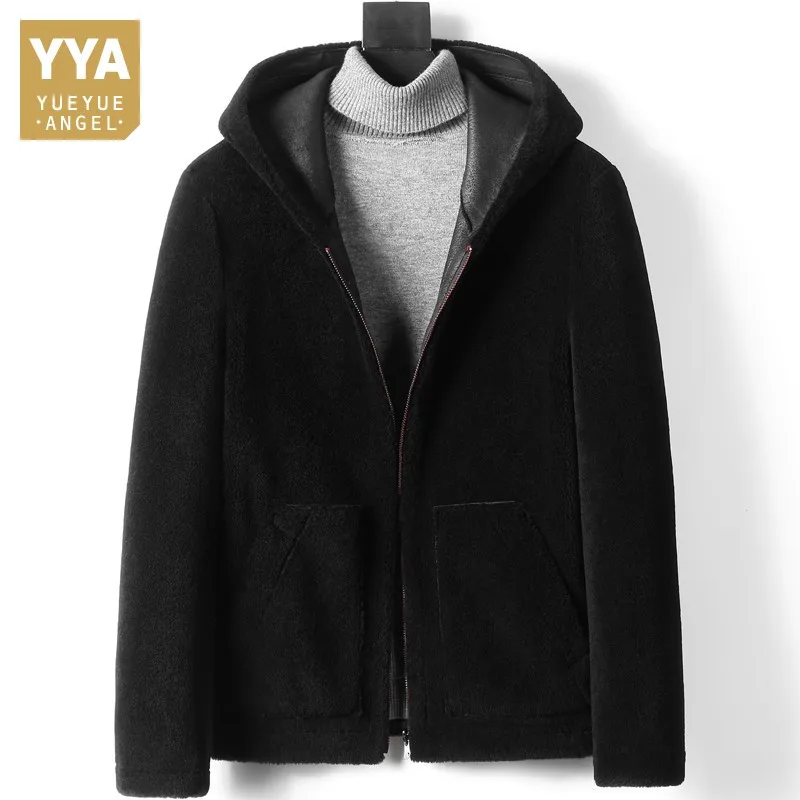 Мужская двухсторонняя кашемировая верхняя одежда зимнее короткое пальто с