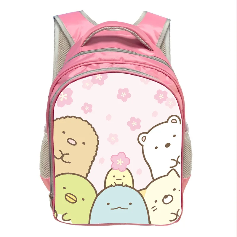 

Милый рюкзак с принтом Sumikko Gurashi, детская школьная сумка с мультяшным принтом Bio, модная розовая дорожная сумка для девочек