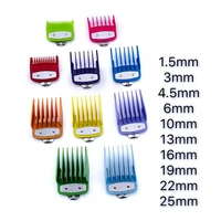 colorful guide comb multiple sizes metal limited combs hair clipper cutting tool kit for different length style hairdressing