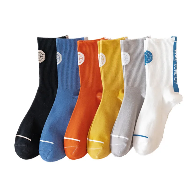 

5pair Winter Mid Tube Socks Sports Unisex Socks Korean Socks Fashion Autumn Letter Socks Men's Mid Tube Socks Basketball Socks