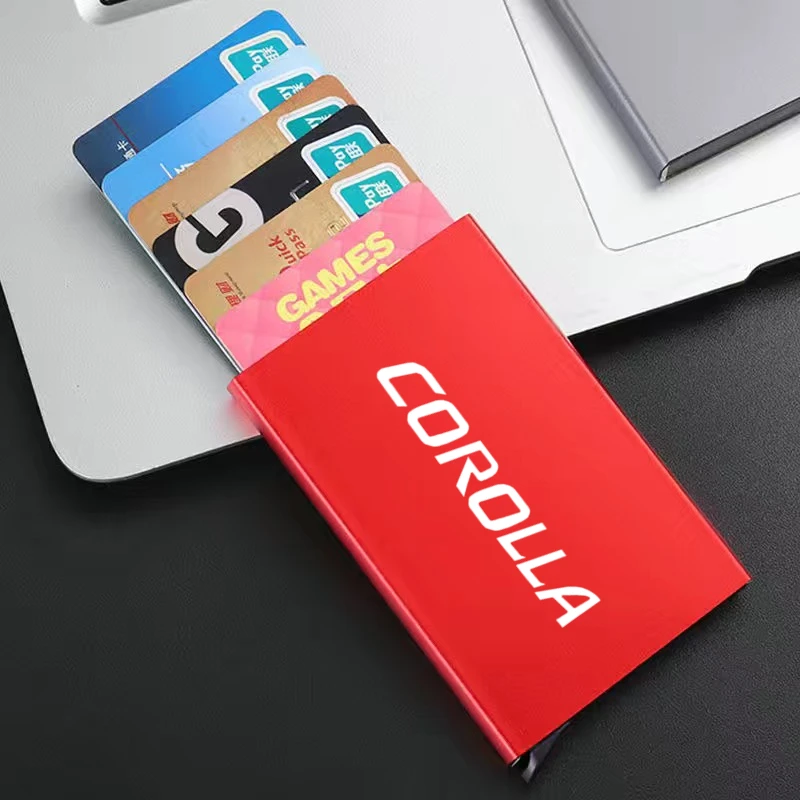 

Anti-theft Smart Holder Thin ID Card Holder Metal Bank Credit Card For Toyota Corolla 2008-2020 Business Mini Auto Accessories