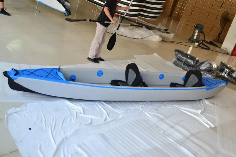 

460*71cm Full Drop Stitch Double Seater Inflatable Fishing Tandem Kayak
