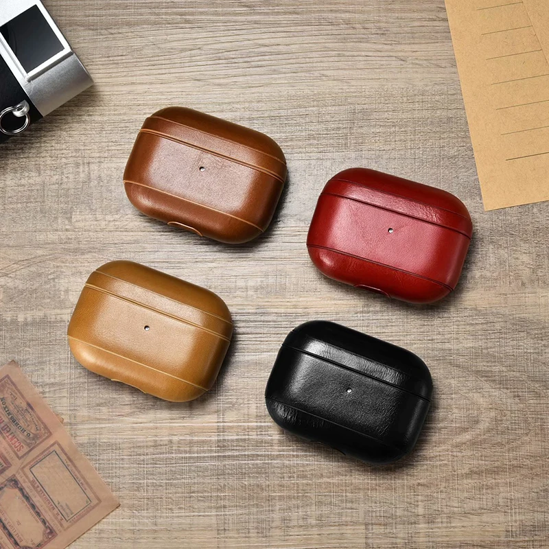 

Чехол-накладка для Airpods Pro, из натуральной кожи, TWS, противоударный