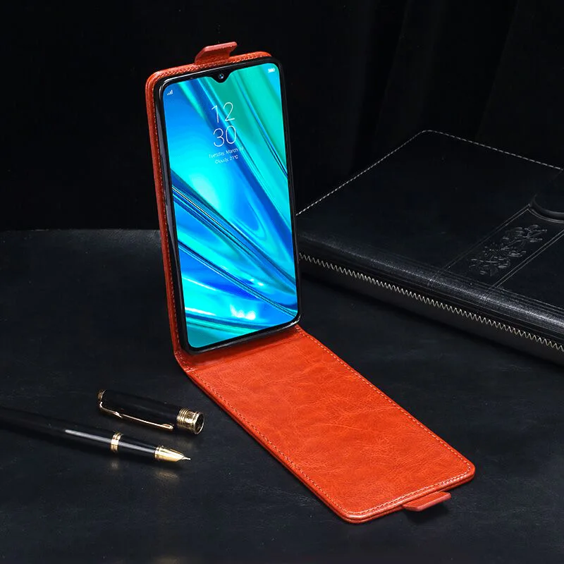 Чехол для Realme 5 Pro чехол роскошный флип-бумажник PU кожаный OPPO Q защитная задняя