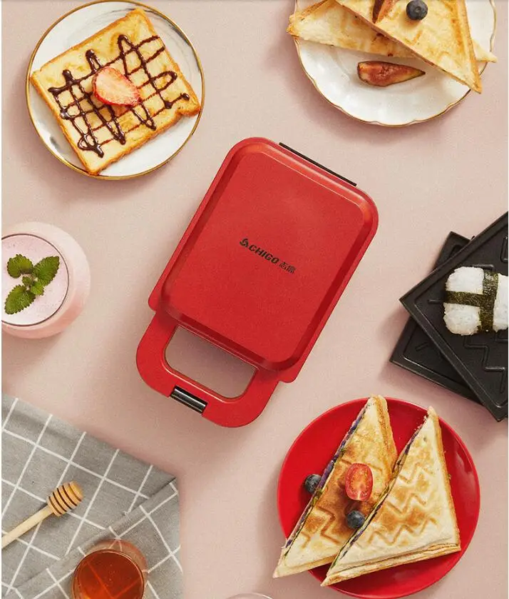 

220V Multi Electric Waffle Makers Non-stick Bread Toaster Waffle Bread Sandwich Baking Machine Breakfast Maker EU/UK/AU/US