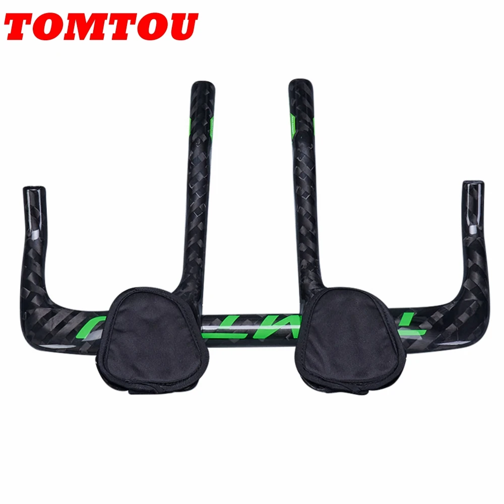 

TOMTOU 12K Углеродное волокно TT комплекты для руля велосипед TT время пробки Триатлон аэробалка упор руль Аэробика XXX велосипед Дорожные части