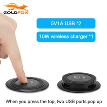Qi Fast Wireless Charger Built in Desktop Furniture Embedded Table Office Wireless Charger For iPhone 11 Samsung S20 Xiaomi mi9