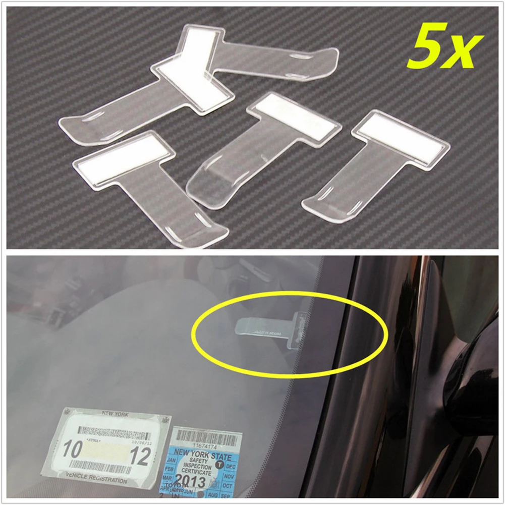 

Car Windshield Parking Ticket Permit Holder Clip Invoice Ticket Holder 2/4 Pack Easily Installation Personal Car Accessories