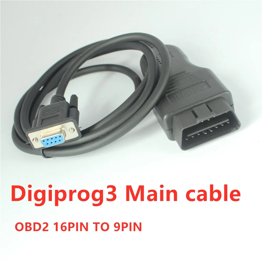 

Car Digiprog3 Main Testing Cable Digiprog III OBDII 16pin to 9PIN Cable Digiprog 3 connect cable odometer correction tool cable