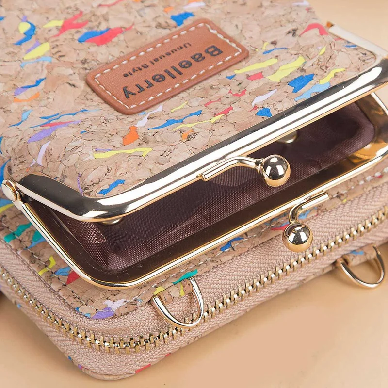 

ASDS-Baellerry Ladies Wallet New Handbag Coin Purse Mobile Phone Bag 221 & Baellerry Brand Cork Women's Long Wallet 223