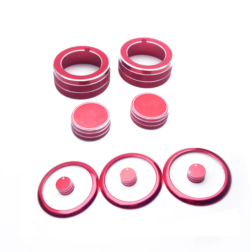 

Dashboard Knob Cover 10pcs/Set Car For Nissan Sentra Middle Red Trim Air Outlet