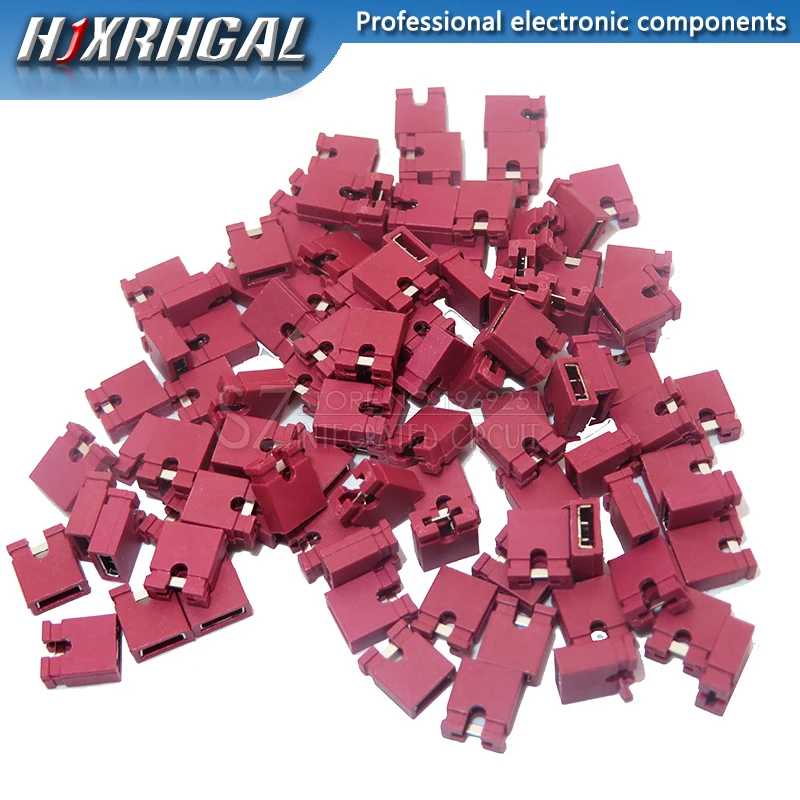 Red 100pcs 100 шт перемычка укороченная крышка и наконечники и проволочные корпуса 2,54 мм черный желтый белый зеленый красный синий - Цвет: Red 100pcs