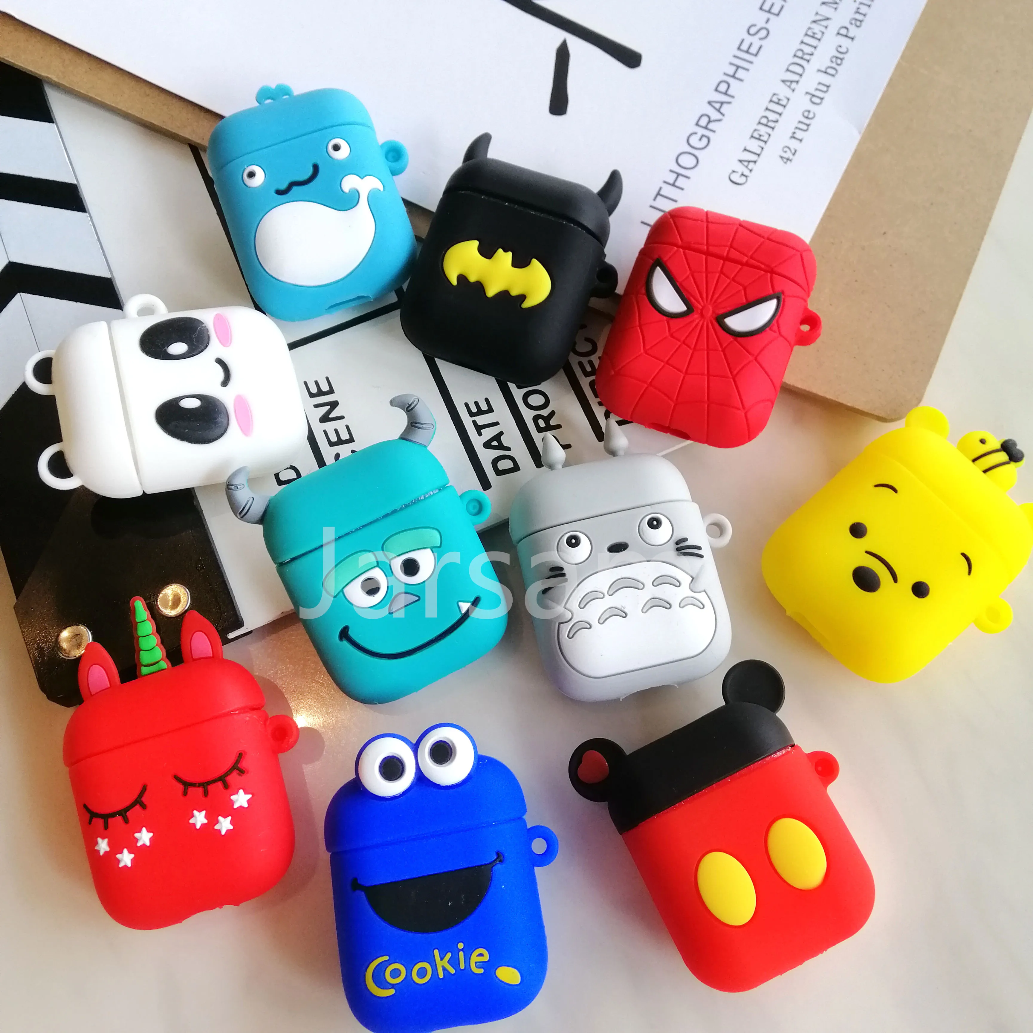 Для AirPods чехол 3D милый кот для разделывания свиньи утки Kawaii аниме мультяшный