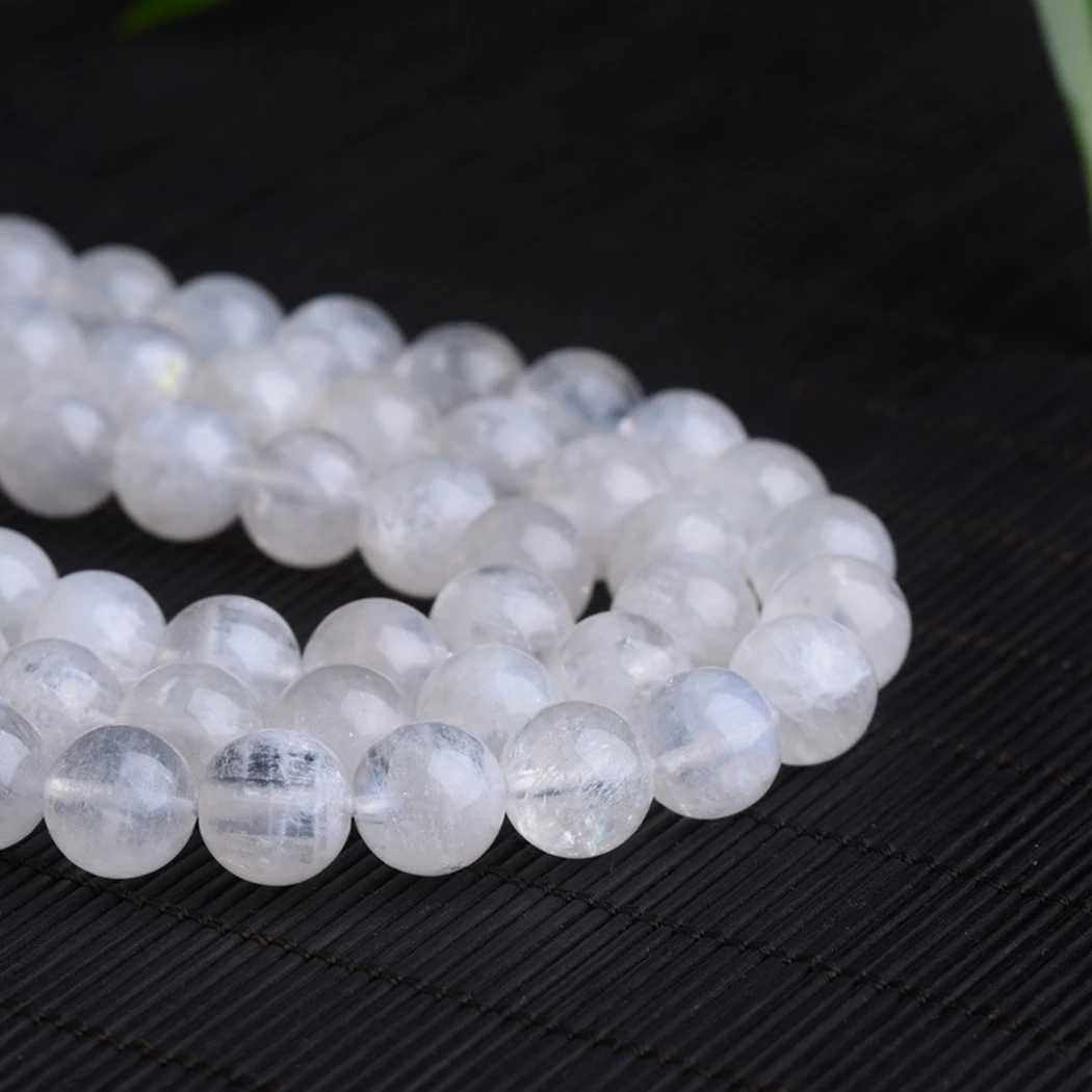Натуральный лунный камень 4-10 мм круглые бусины из драгоценного камня для