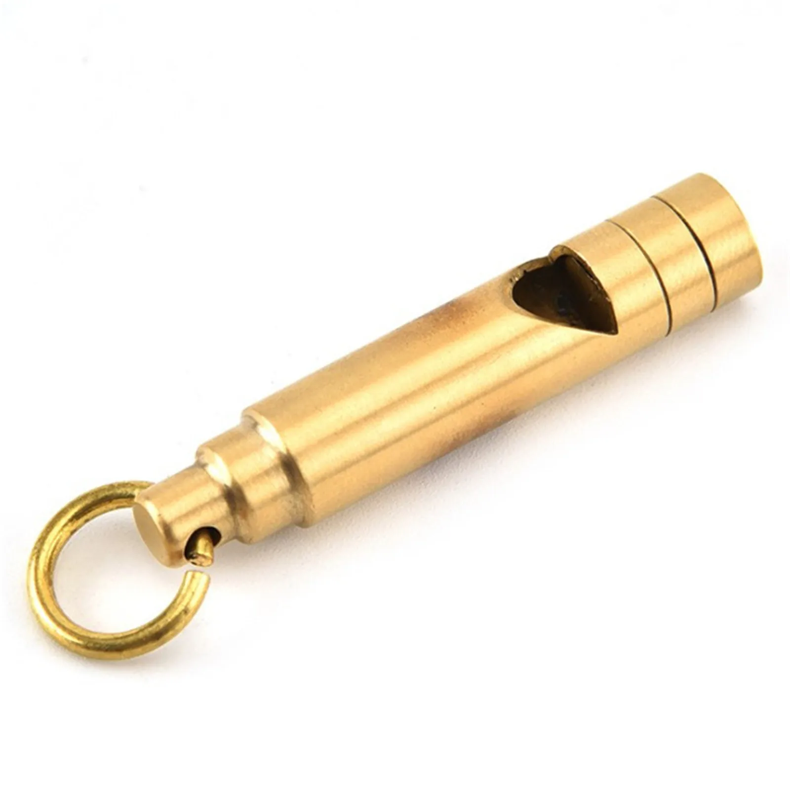

Loudest Brass Whistles Emergency Whistles Outdoor Survival Whistles On Key-Chain FEA889