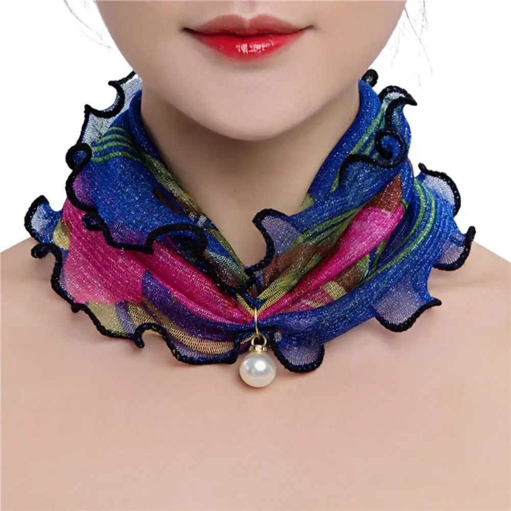 

Multifunctional Trendy High Elasticity Neck Wrap Multi-purpose Neck Scarf Painting Print for Banquet