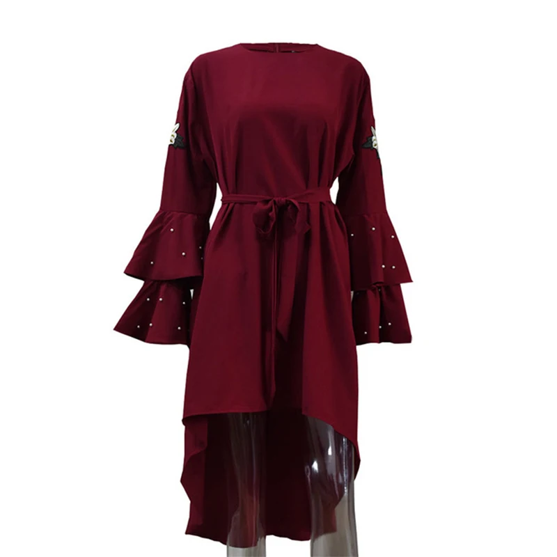 Длинные рубашки женская мусульманская рубашка Арабская абайя Дубай кафтан