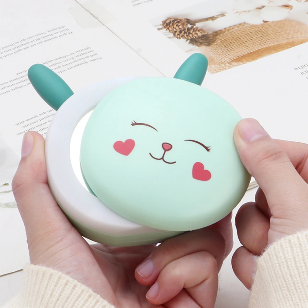 Портативный 3 в 1 Мини грелка для рук USB Power Bank электрическое зеркало макияжа