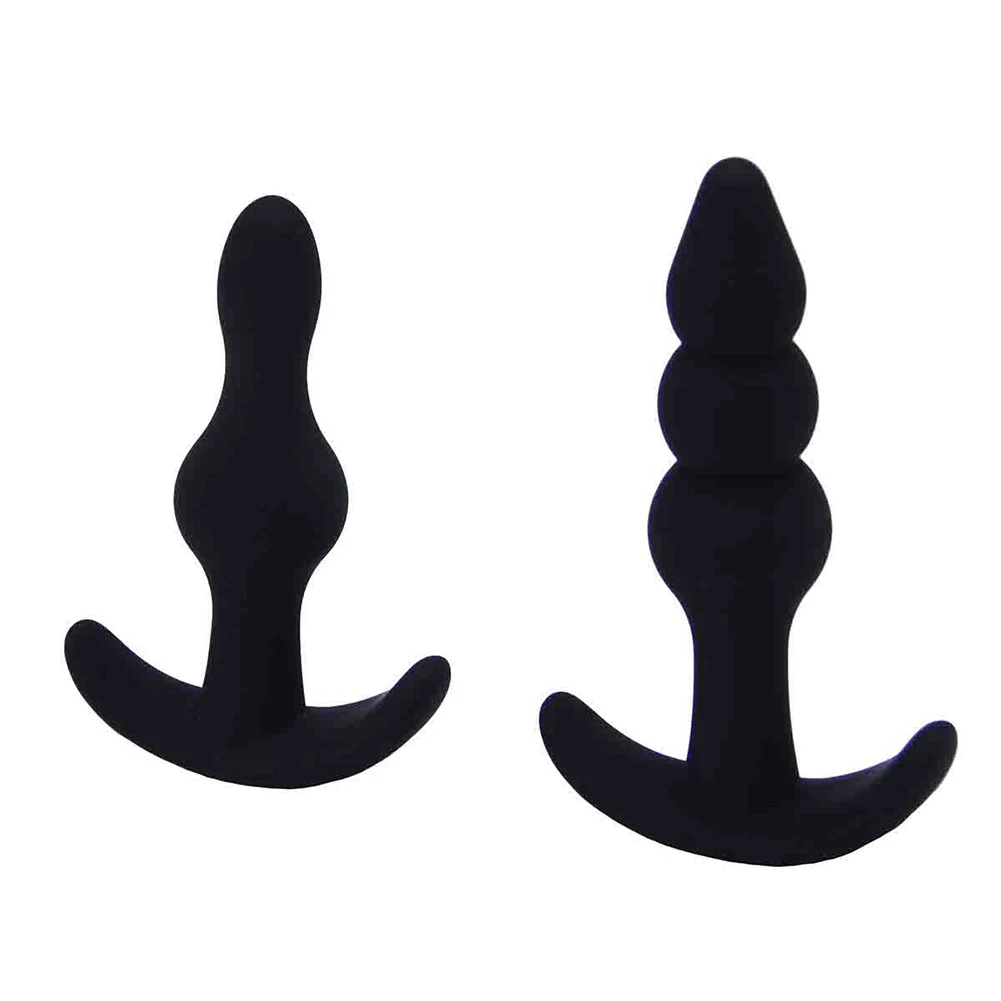 2 шт. силиконовый массажер в форме якоря безопасный нетоксичный Анальная пробка