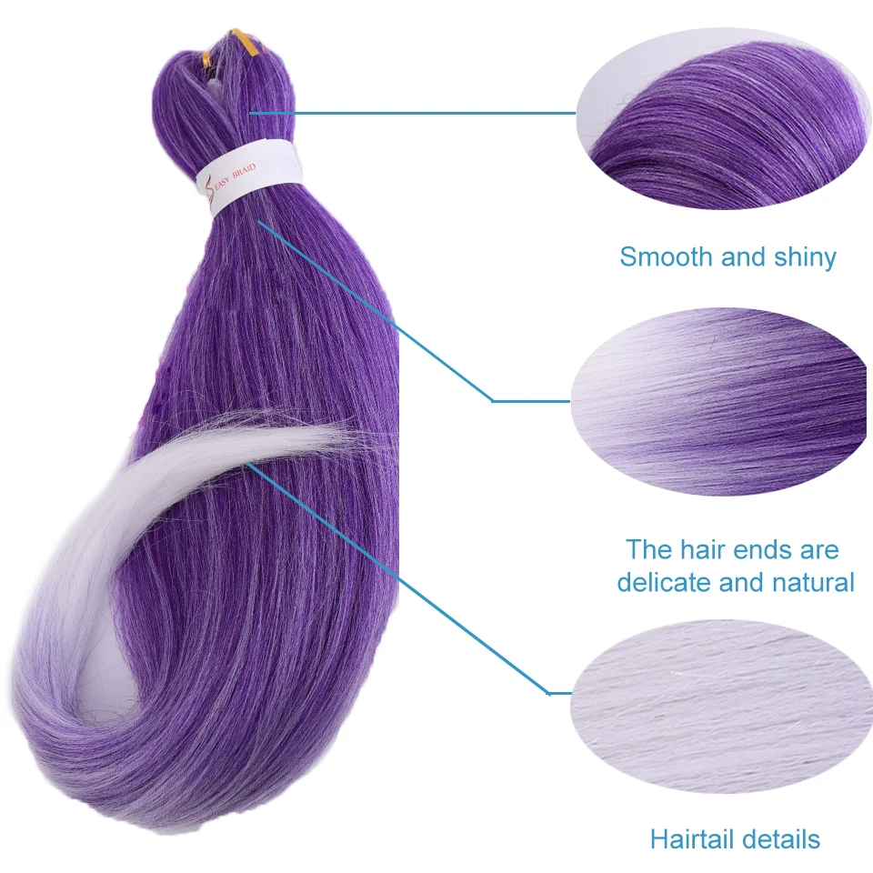 Предварительно растягивающиеся косички SHANGKE Страстные для наращивания волос