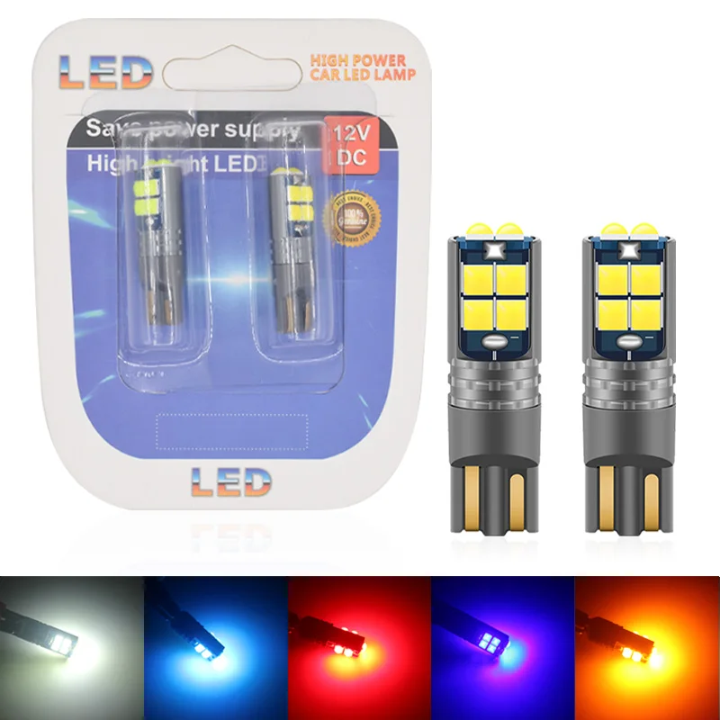 

2 шт., автомобисветильник СВЕТОДИОДНЫЕ Лампы CANBUS 12-24 В W5W T10