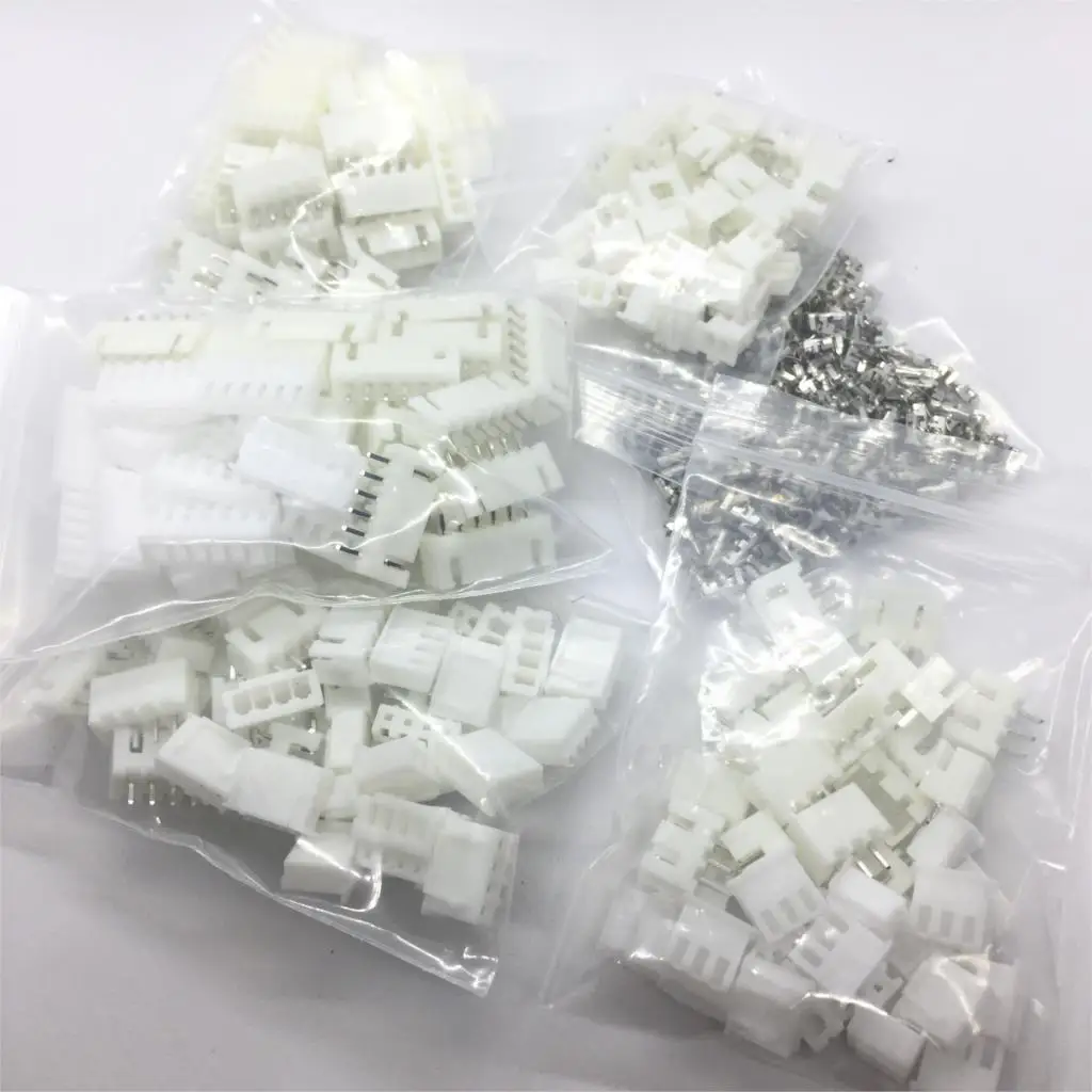100 компл./лот Mix Kit XH2.54 2P 3P 4P 5P 6P провода разъем Заголовок корпус штыревой Набор XH TJC3
