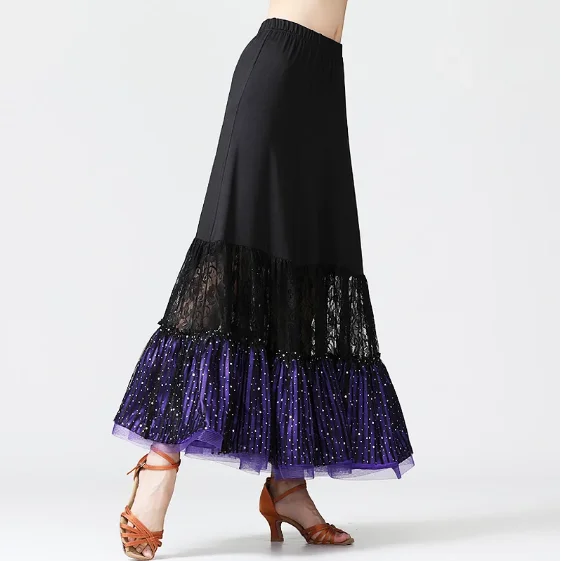 

New Style Modern Dance Skirts Ballroom National Standard Dance Skirts Waltz Tango Performance Wear Skirt Dance Practice Costumes