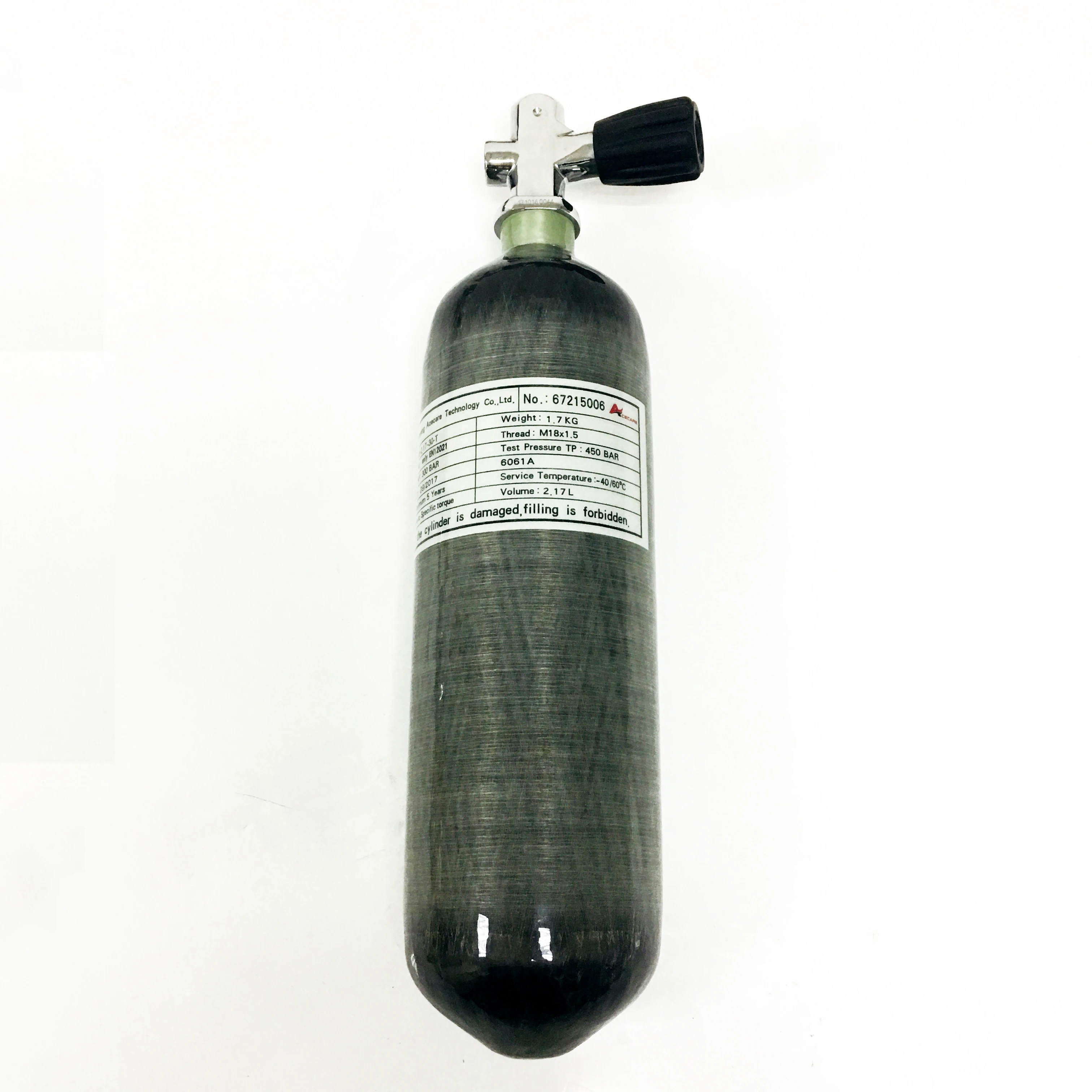 Acecare 4500Psi HPA Пейнтбол воздушный пистолет Танк 2.17L PCP цилиндр 300 бар с PCP клапан цель для ВВС Кондор пневматическая винтовка страйкбол