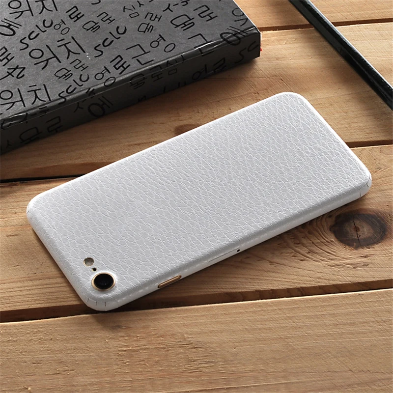 Кожаная наклейка с узором для iPhone 6, 6 S, 7, 8+, X, 11, задняя пленка, тонкая защитная крышка, задняя декоративная наклейка