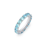 women ring cute pink blue zircon wedding female rings simple geometric fine hip hop women charm jewelry present