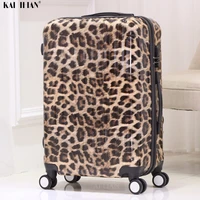 202428inch fashion trolley suitcase zebra leopard print unisex rolling luggage carry on travel bags on wheel cabin luggage