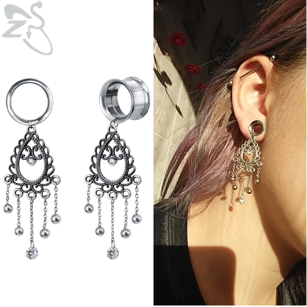 ZS 5 22 мм 8 стилей в стиле панк из нержавеющей стали беруши и бриллианты серьги