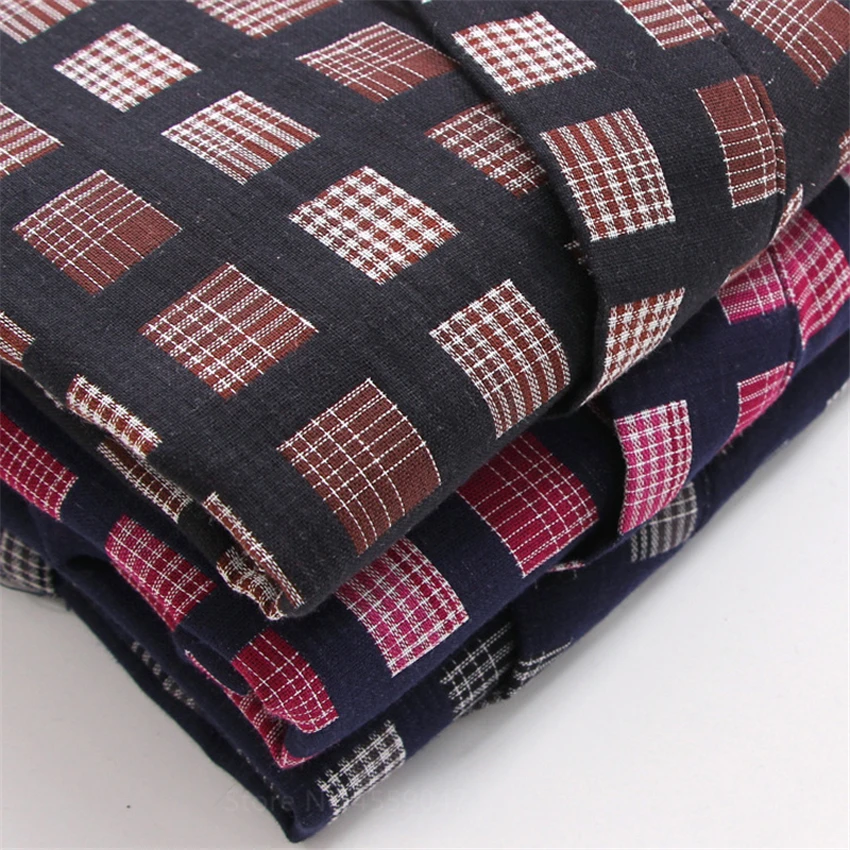 

2021 New Japanese Style Robes for Men Yukata Sleepwear Nightgown Bathrobe Cardigan Loose Rope Tracksuit Spring Lattice Kimono