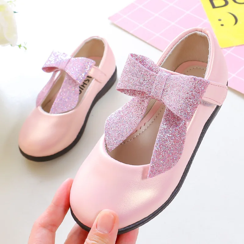 SKOEX/платье для девочек форменная обувь с бантом модная детская Mary Jane на плоской