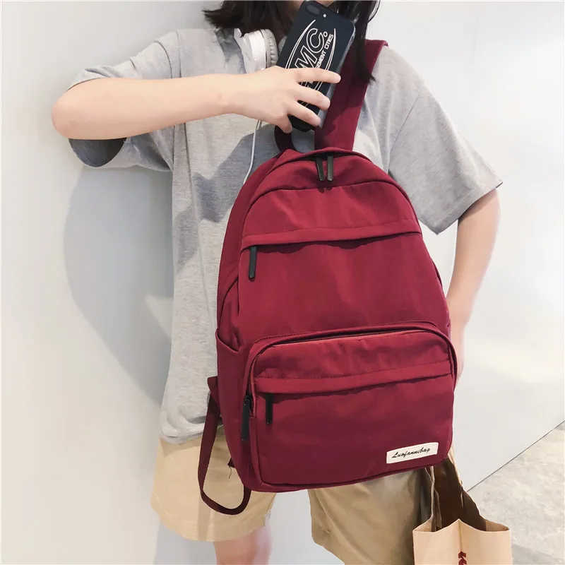 

LENLEI Waterproof nylon Women Backpack Female Large capacity student schoolbag Multi-pocket Travel Backpack Teenage book Mochila