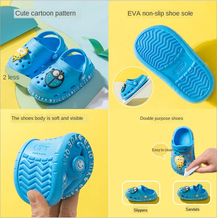 Сандалии Детские с мультяшным рисунком модные летние шлепанцы для сада