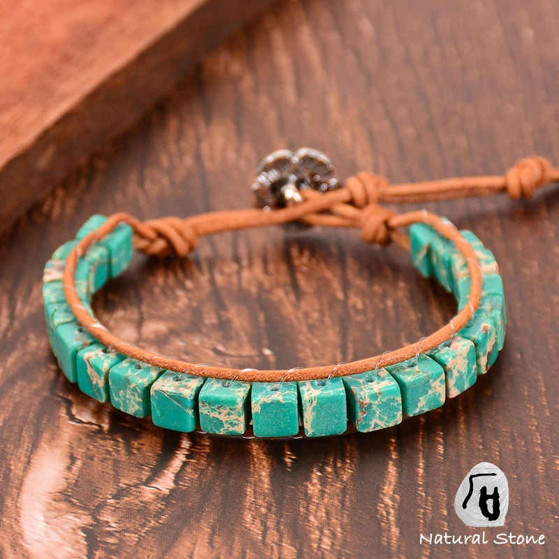 Браслет из натурального камня ручной работы разноцветный браслет чакры