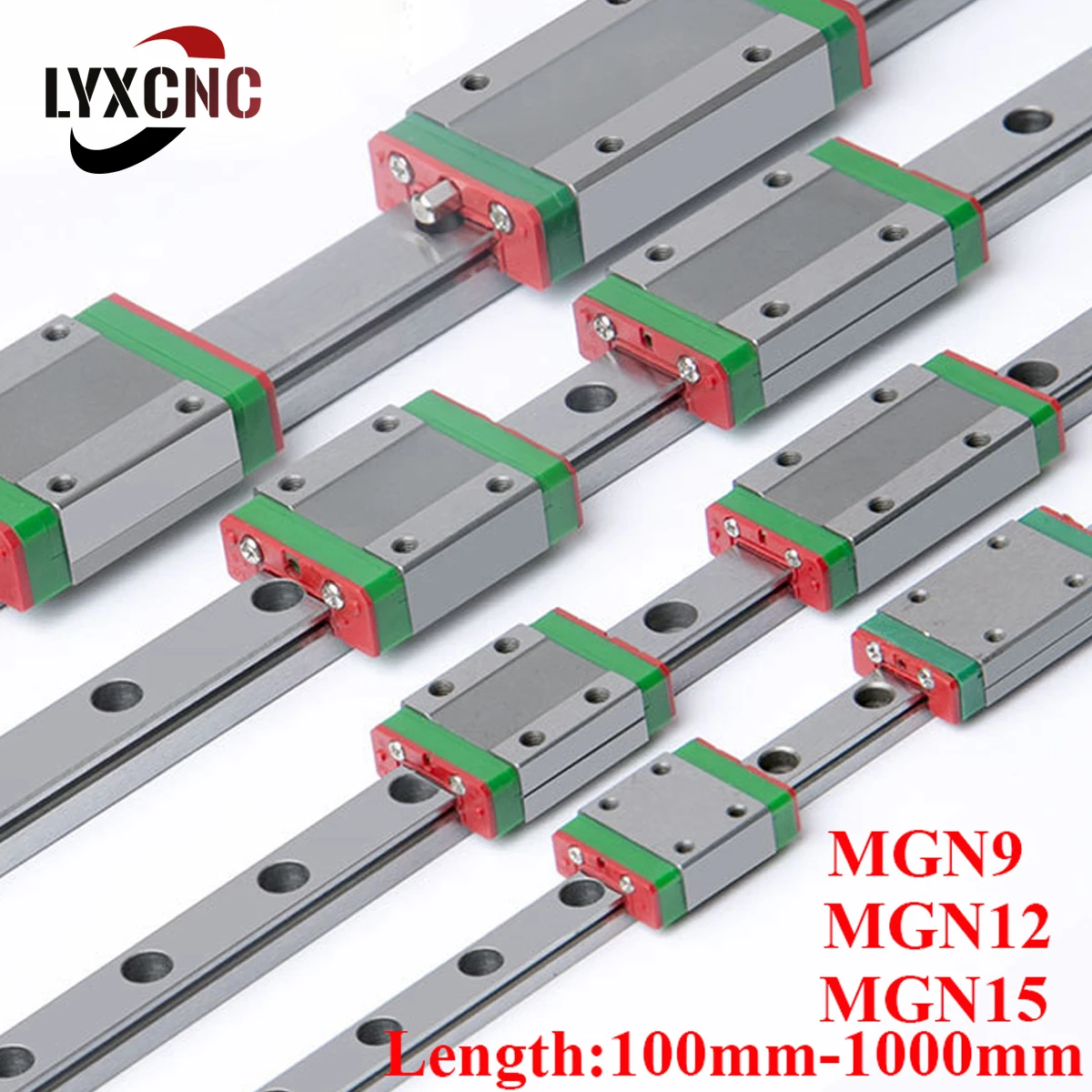 CNC Запчасти MGN9 MGN12 MGN15 300 350 400 500 600 800 1000 MGN линейной направляющей 1 шт. каретки +
