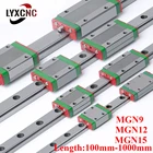 Линейная направляющая MGN9, MGN12, MGN15 300, 350, 400, 500, 600, 800, 1000 мм, MGN, 1 каретка MGN15, 1 линейная направляющая MGN15