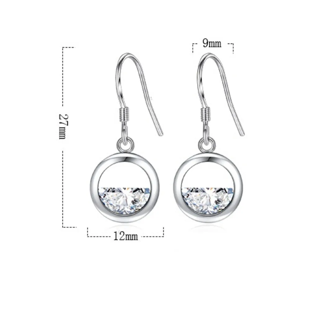 

NEHZY 925 sterling silver earrings high-quality jewelry woman fashion new crystal Zircon retro long round hollow hot earrings