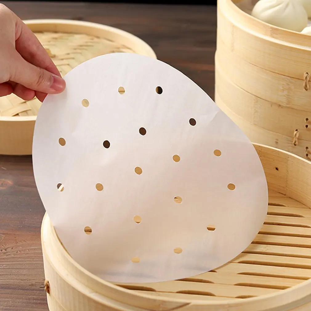 100 листов круглая бумага для готовки на пару барбекю масла печи пиццы паровой
