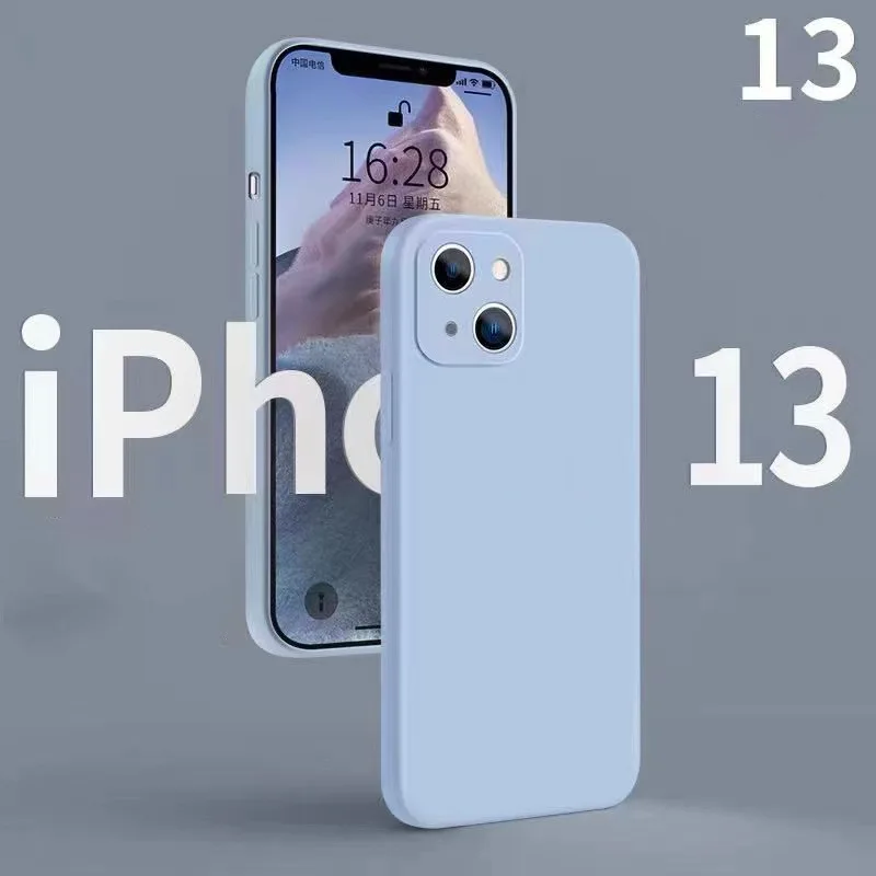 

Solid Color Silicone Soft Case For iPhone 13 Pro Max 12 11 Pro XS Max XR X 7 8 Plus SE 2020 Anti Scratch Shockproof Protect Capa