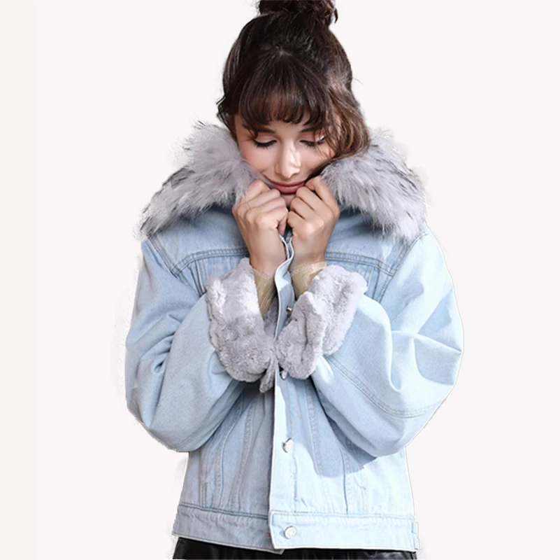 Женская утепленная джинсовая куртка теплая мотоциклетная с длинным рукавом и