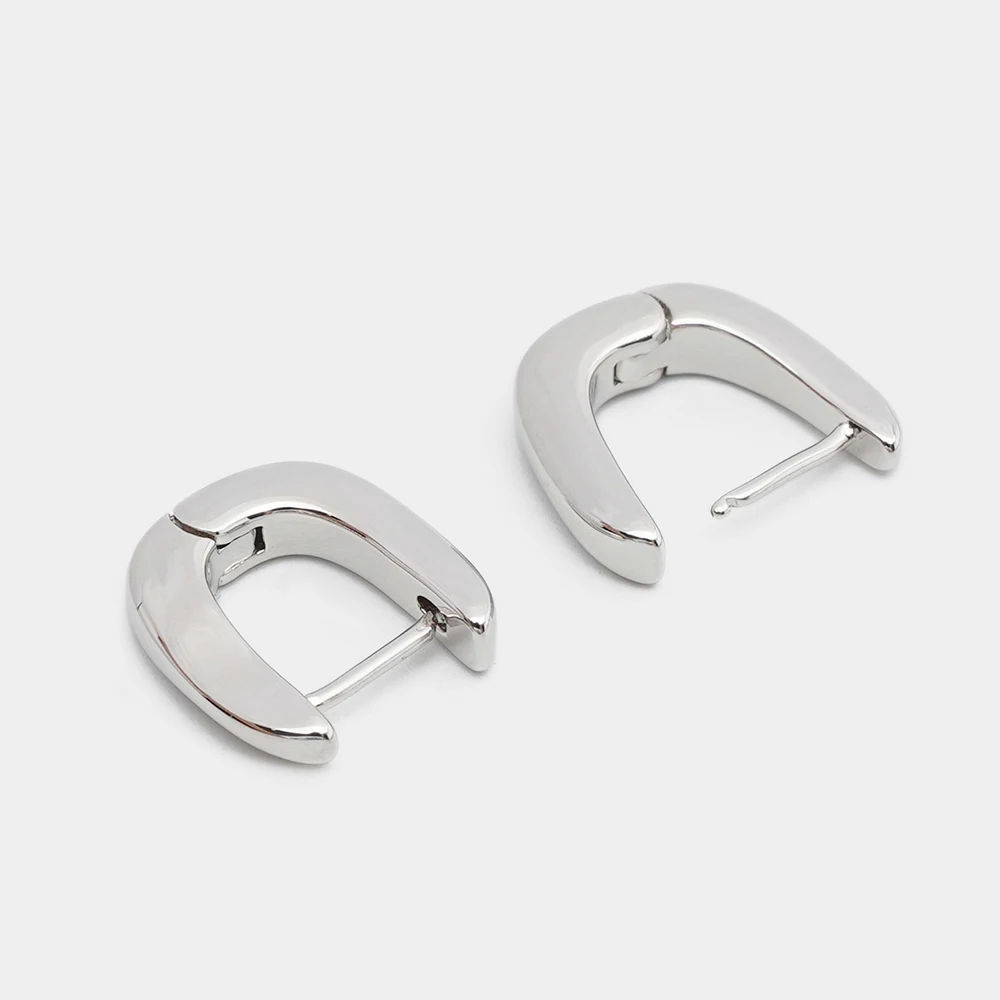 

K32 Punk u shape geometric earrings sliver color stainless earring for women girls party jewelry with box