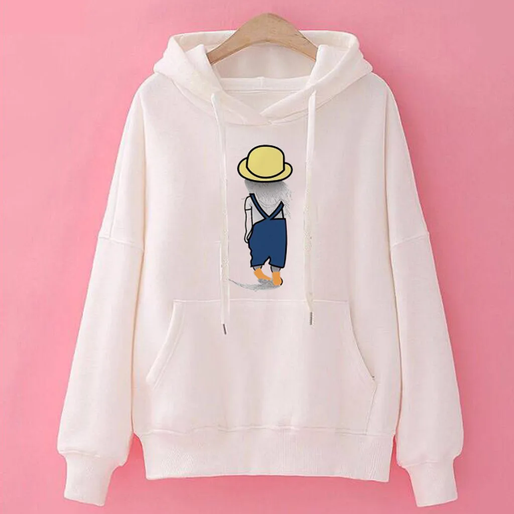 Розовый худи для женщин с буквенным принтом длинный рукав пуловер капюшоном