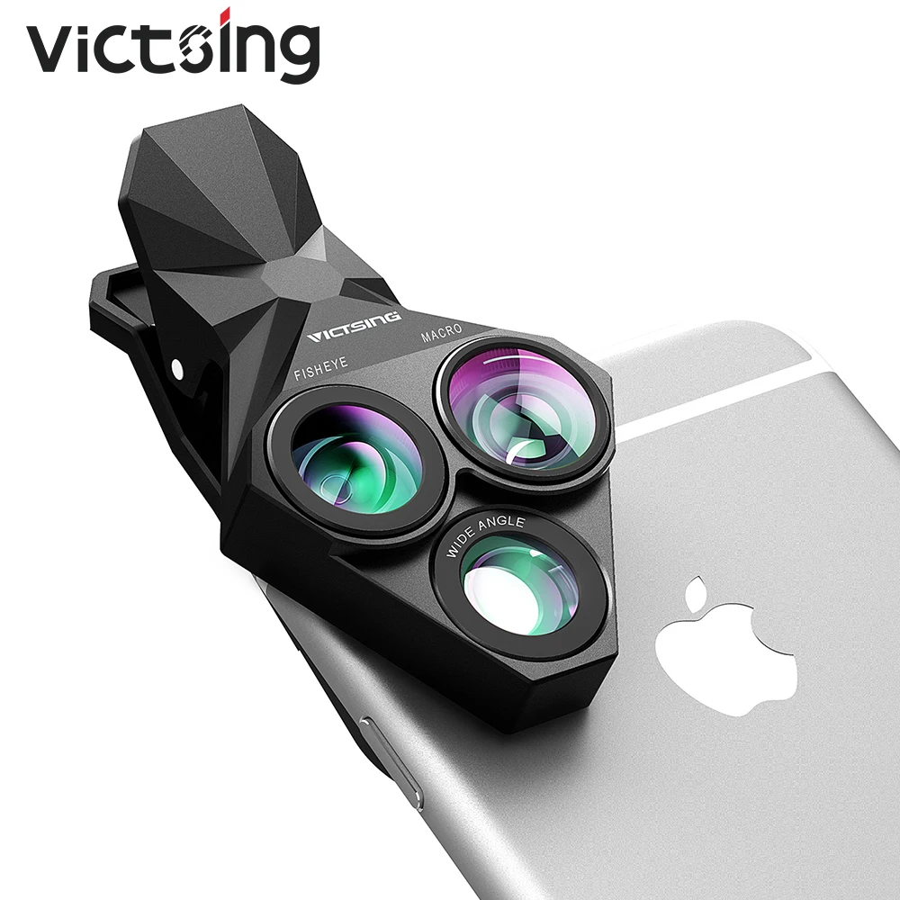Комплект объективов VicTsing PA092 объектив рыбий глаз 20X макрообъектив 0 65x