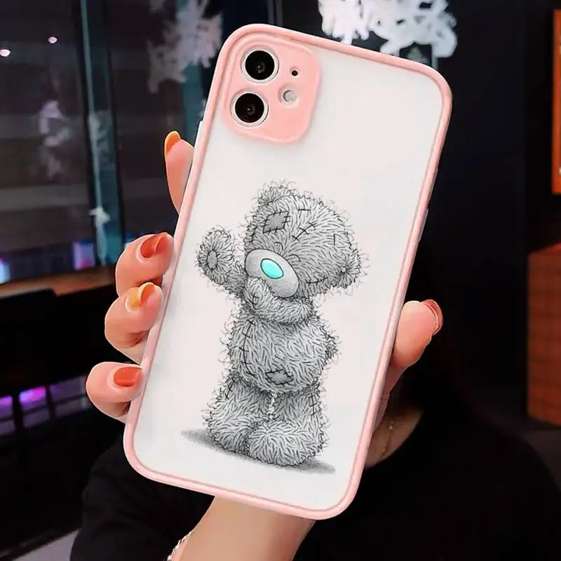 

Tatty Teddy Lovely cartoon animal Phone Cases matte transparent For iphone 7 8 11 12 plus mini x xs xr pro max cover