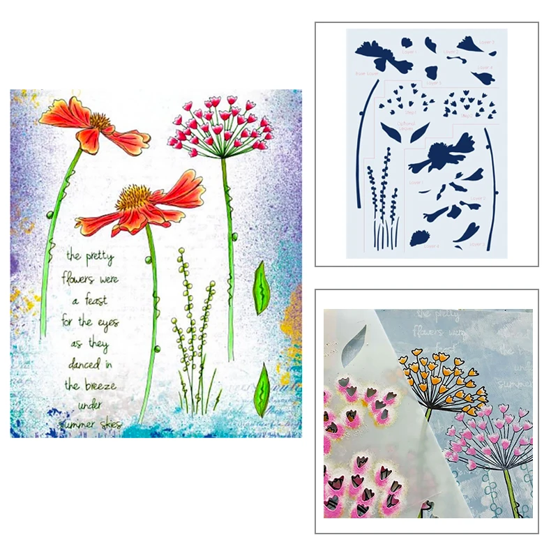 Новинка 2021 прозрачные штампы в стиле ретро с растениями и хризантемой для